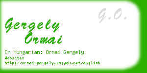 gergely ormai business card